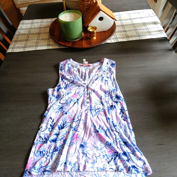 Lilly Pultzier Cotton Tank Nwot Size S - Picture 1 of 4
